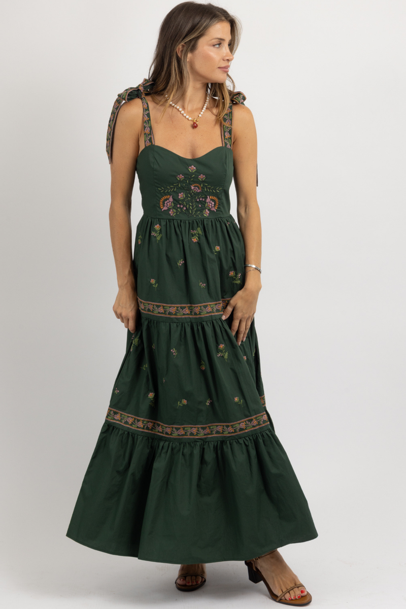 ANA EMBROIDERED MAXI DRESS