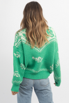 EMERALD VINTAGE ROSE SWEATER *BACK IN STOCK*