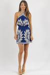 ESME BLUE PRINT MINI DRESS
