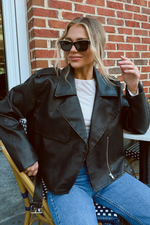 ESPRESSO LEATHER BUCKLE JACKET