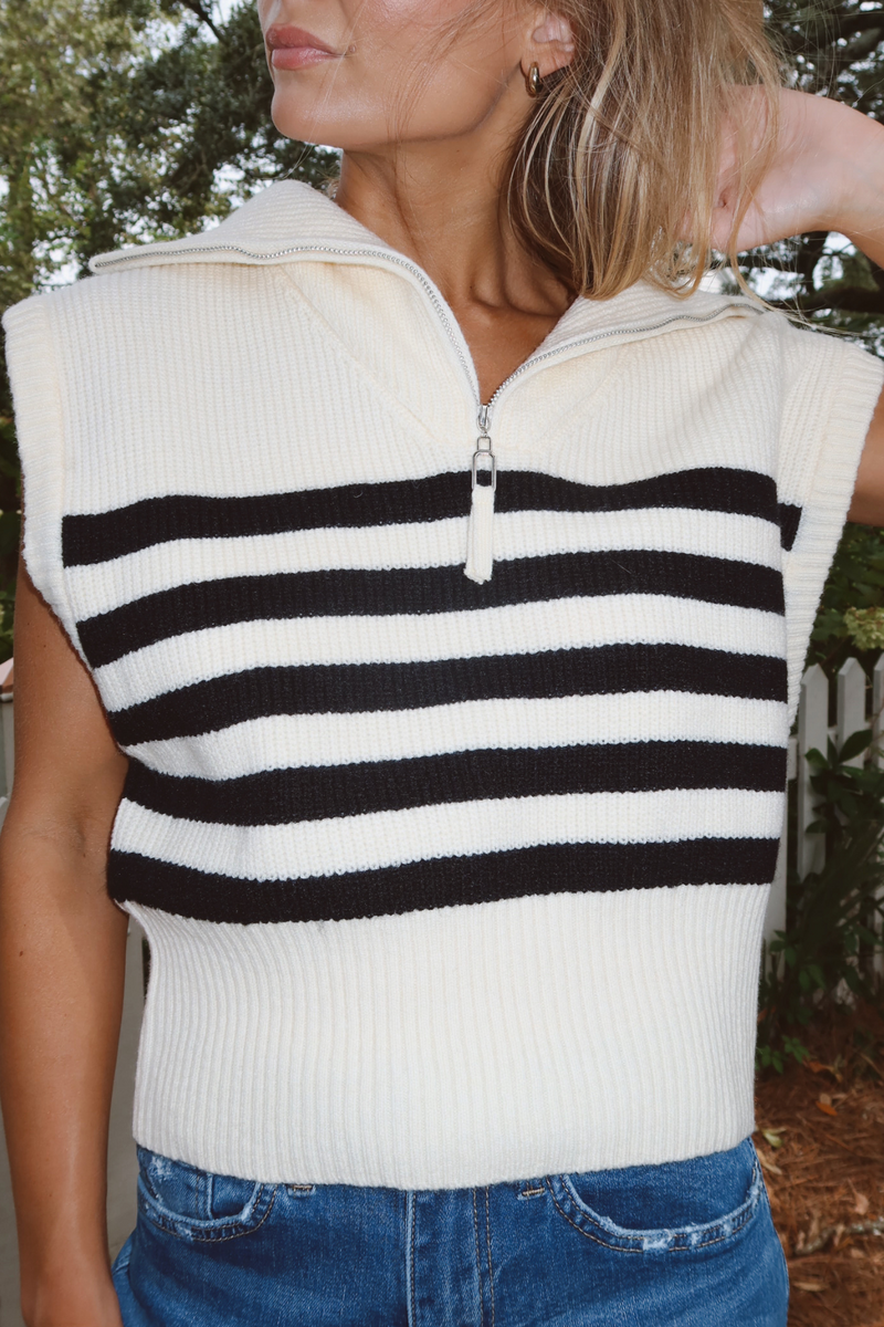 EVERETT STRIPE SWEATER TANK