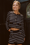 EVY BLACK STRIPE KNIT SET