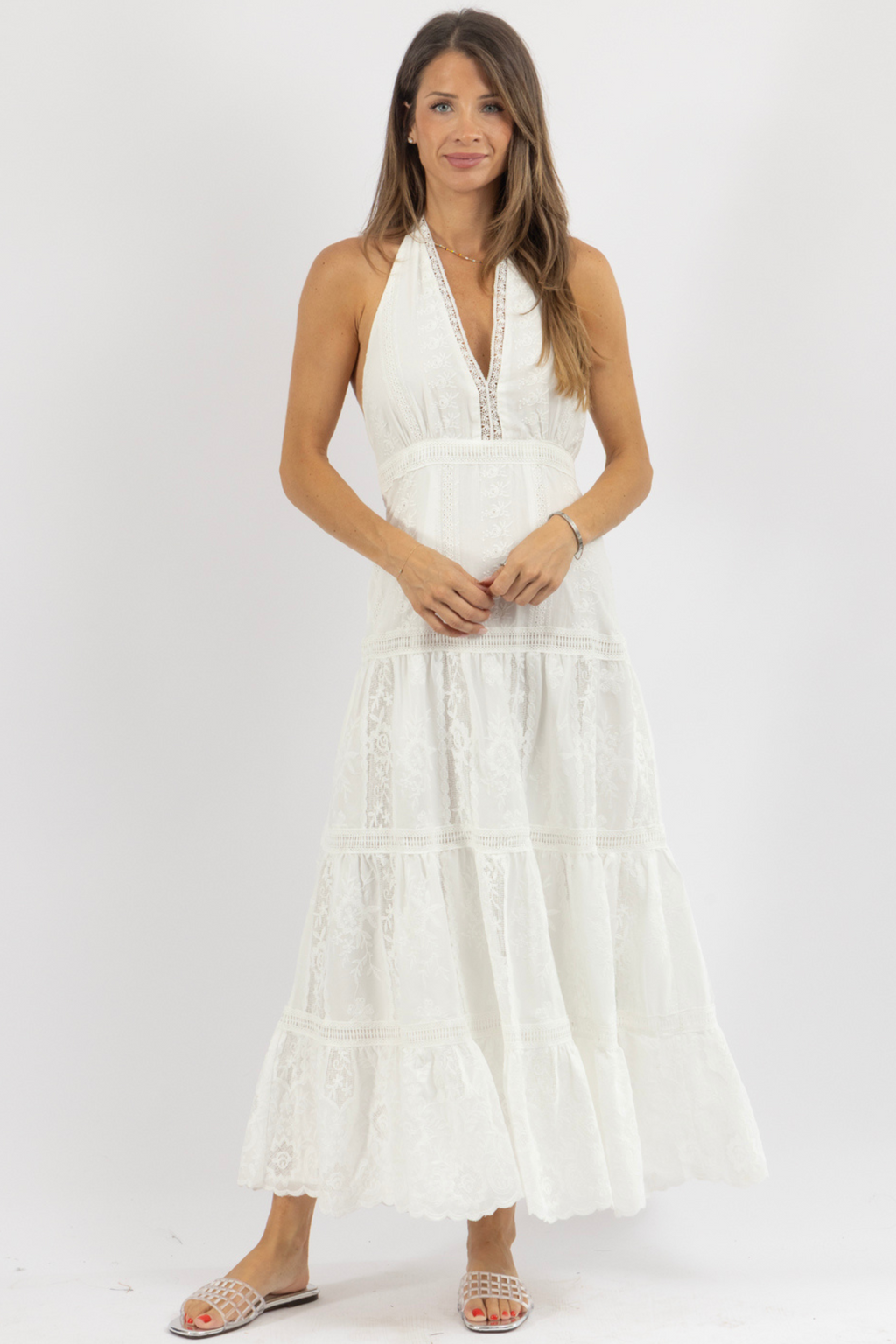 AUGUSTA EYELET MAXI DRESS