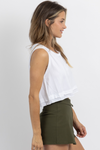 EASY LAYER IVORY CROP TANK