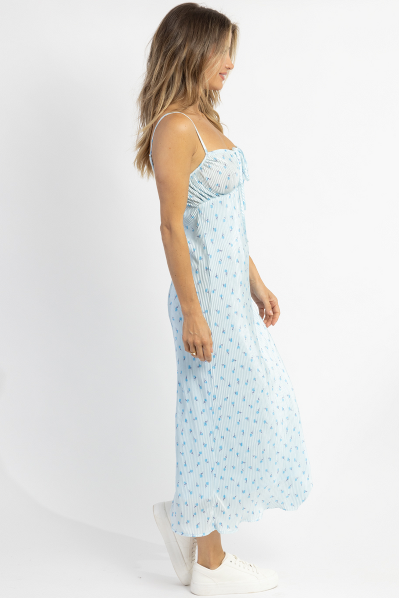 EMMY BLUE FLORAL MIDI DRESS *BACK IN STOCK*