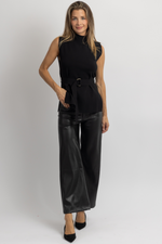 JAZZY FAUX LEATHER FLARE PANT *RESTOCK COMING SOON*