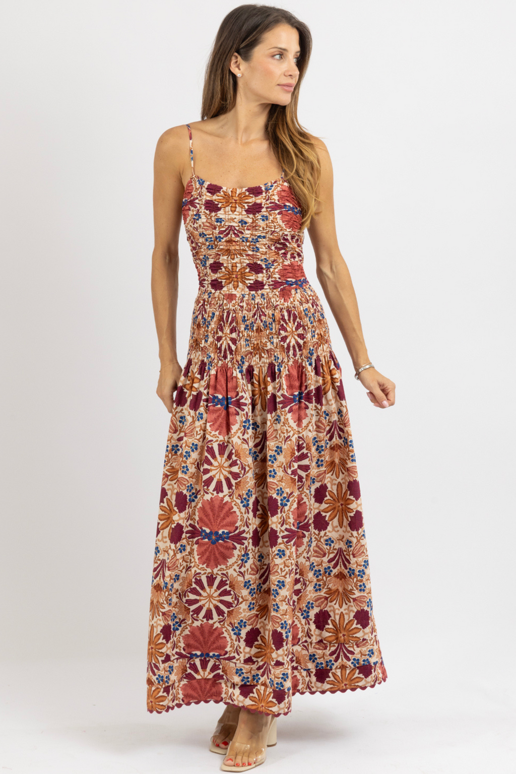 KARA SMOCK MAXI DRESS