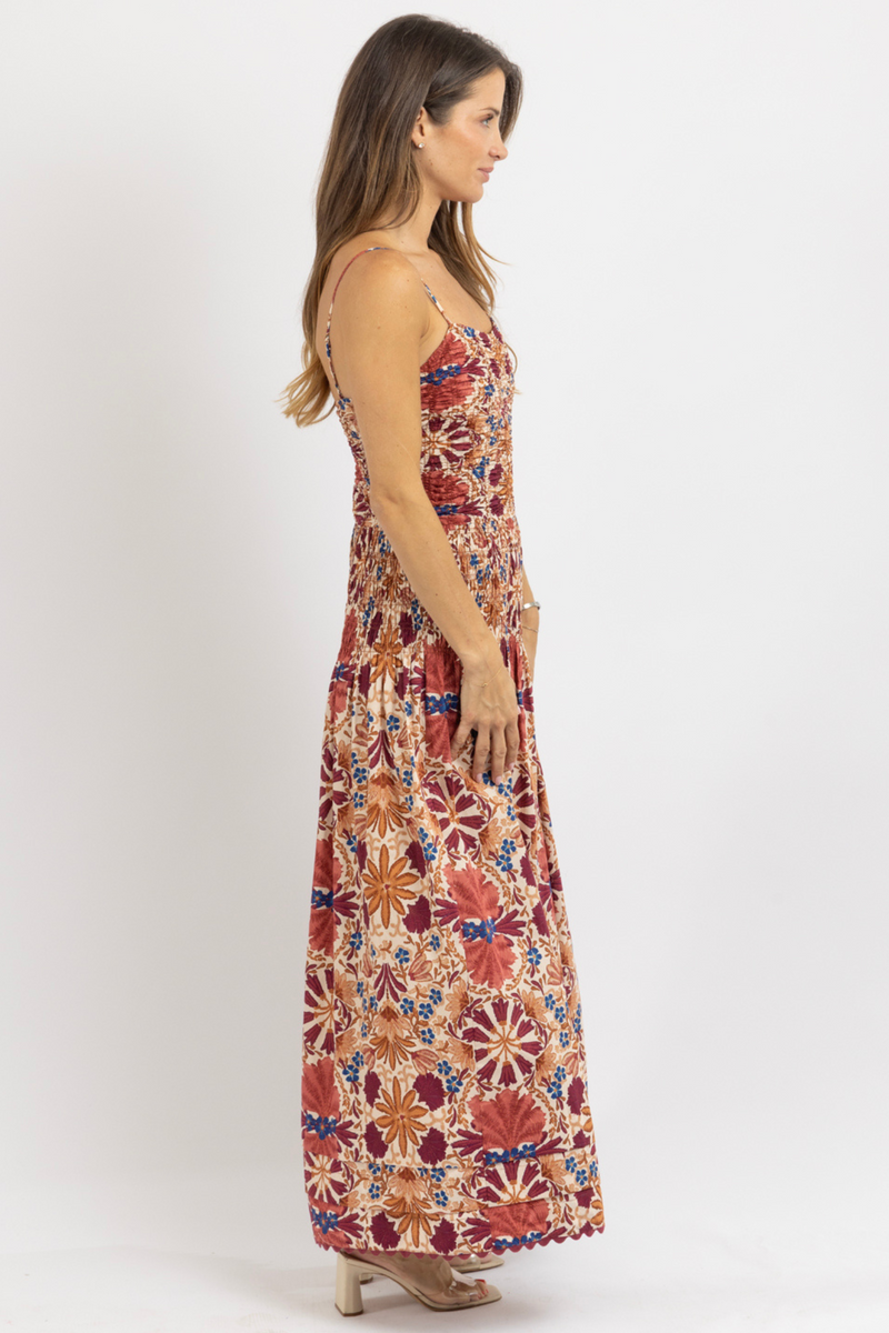 KARA SMOCK MAXI DRESS