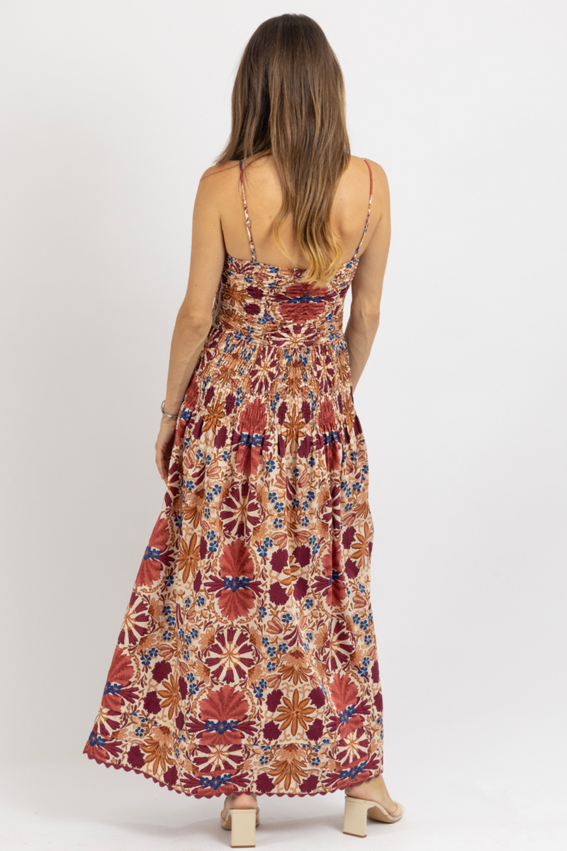KARA SMOCK MAXI DRESS