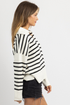 NEW SCHOOL IVORY STRIPED SWEATER *RESTOCK COMING SOON*