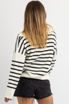 NEW SCHOOL IVORY STRIPED SWEATER *RESTOCK COMING SOON*