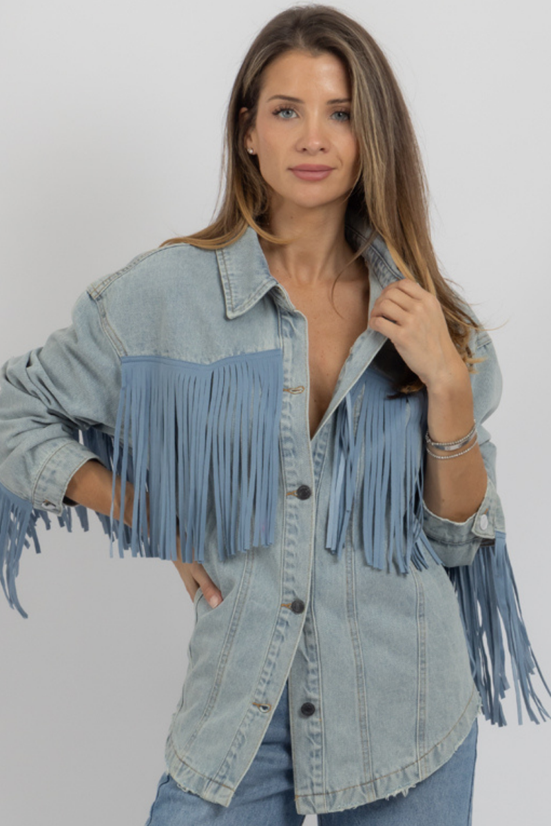 FRINGE OUT DENIM JACKET