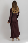 GEORGIE BURGUNDY DOT DRESS