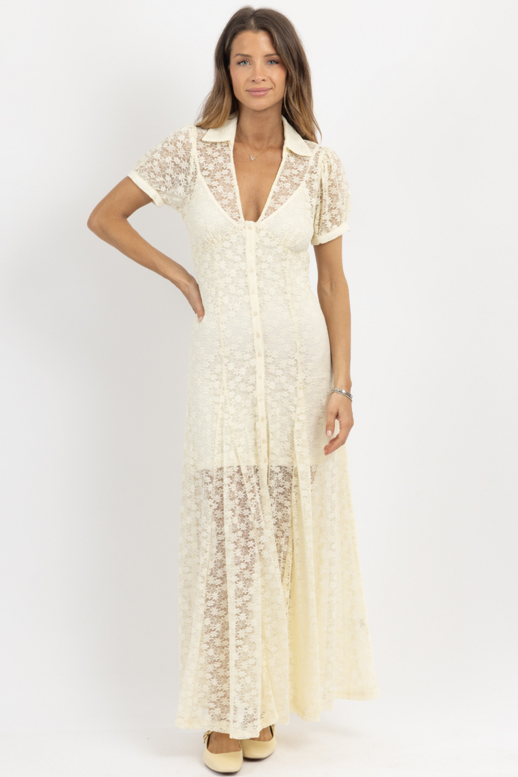 GIANNA CREAM LACE MAXI DRESS *BACK IN STOCK*