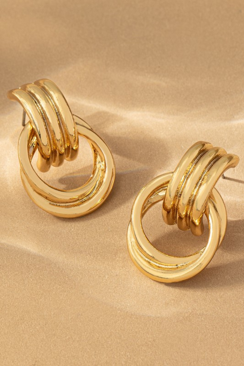 INTERTWINED HOOP GOLD EARRING *BACK IN STOCK*