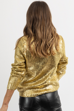 GO GOLD RIBBED SWEATER