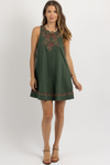 AMBER EMBROIDERED MINI DRESS