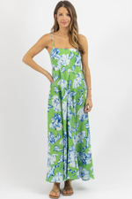 CRYSTAL FLORAL MAXI DRESS