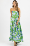 CRYSTAL FLORAL MAXI DRESS
