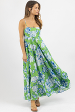 CRYSTAL FLORAL MAXI DRESS