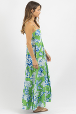 CRYSTAL FLORAL MAXI DRESS