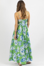 CRYSTAL FLORAL MAXI DRESS