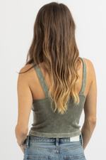 GREEN V-RIBBED WASHED CROP