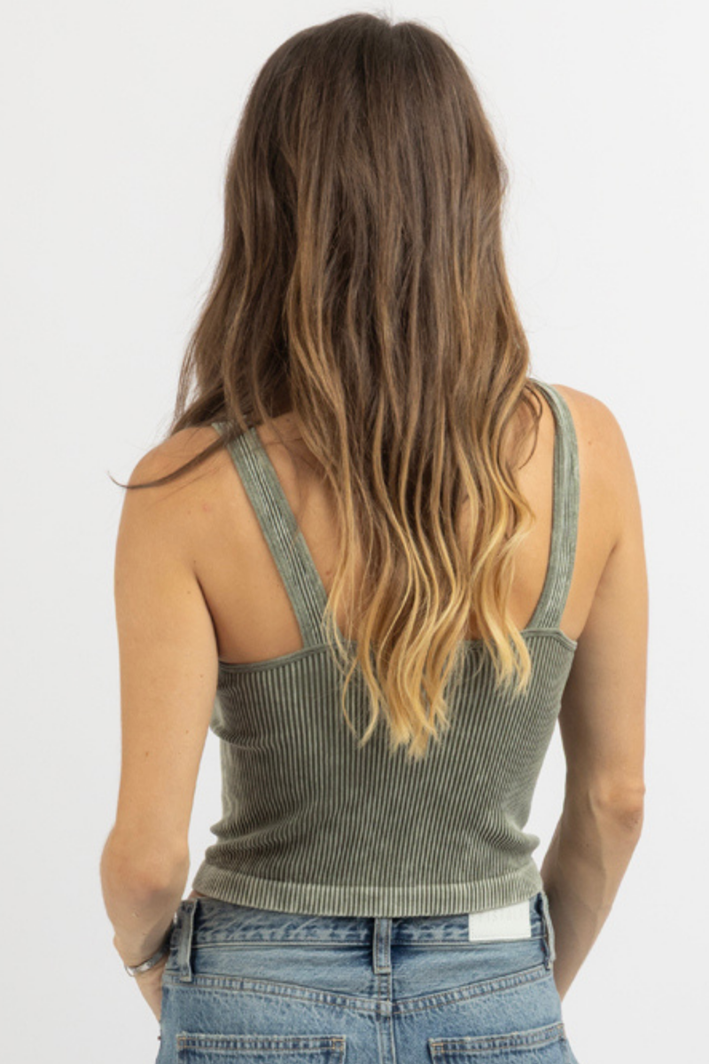 GREEN V-RIBBED WASHED CROP
