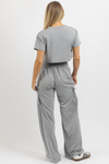 BUTTER SOFT HEATHER GREY CARGO SET