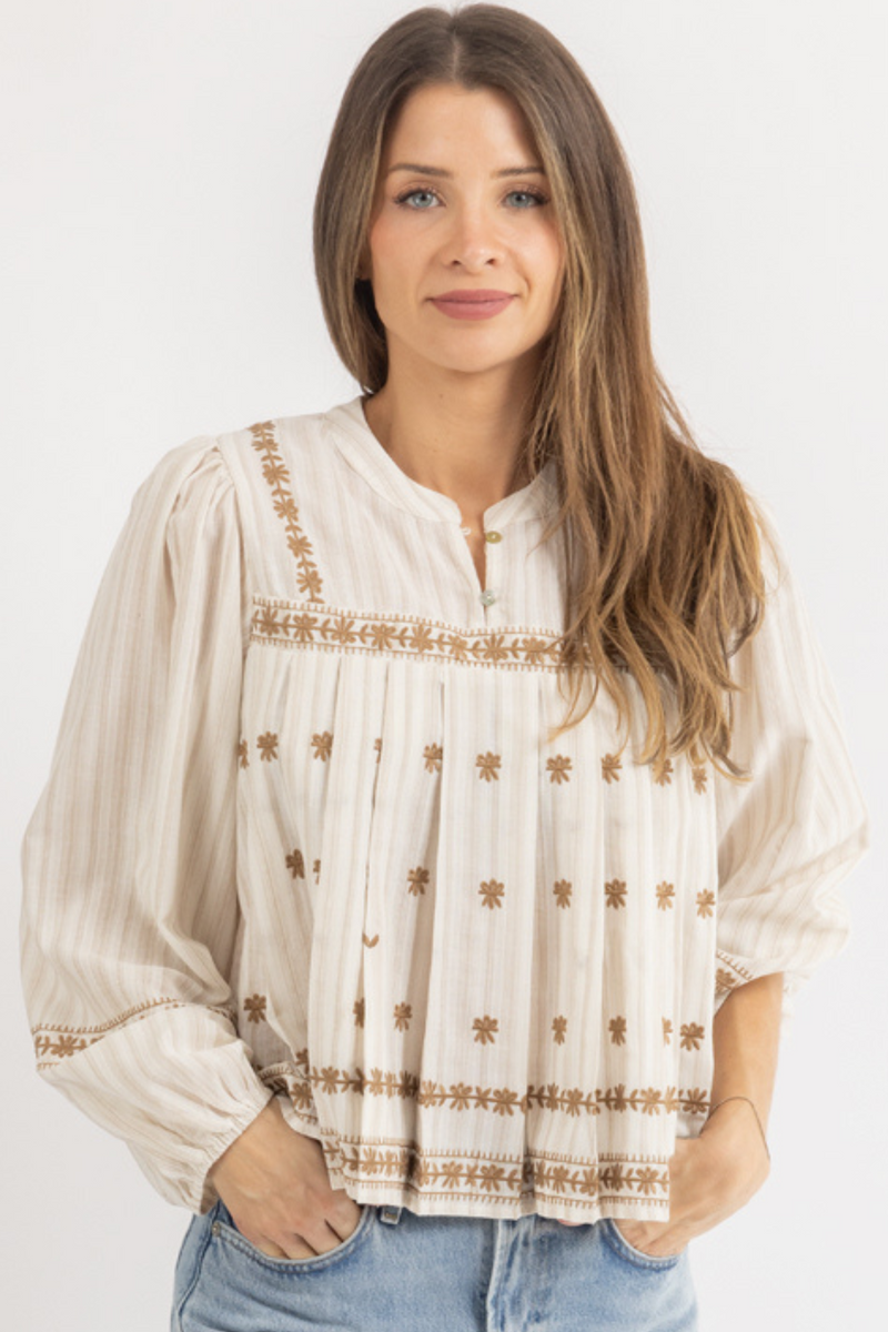 HANNA EMBROIDERED BLOUSE