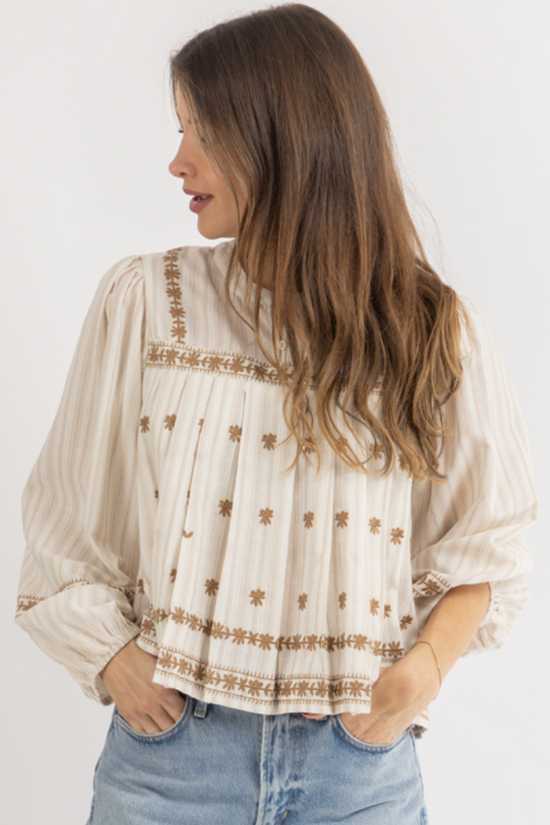 HANNA EMBROIDERED BLOUSE