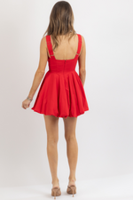 HARPER RED BUBBLE DRESS