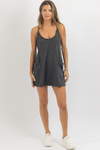 HOT SHOT HEATHER CHARCOAL SKORT DRESS