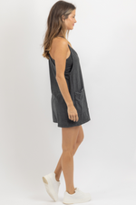 HOT SHOT HEATHER CHARCOAL SKORT DRESS