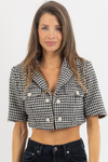 ASTER HOUNDSTOOTH CROP JACKET