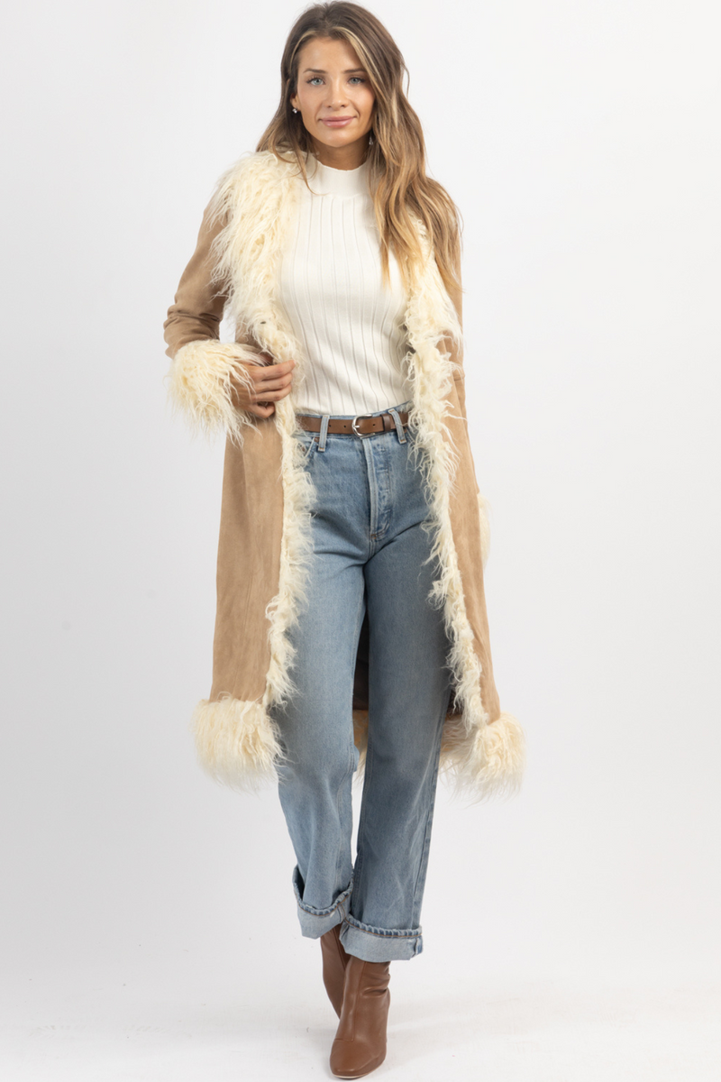 INDI MOCHA FUR COAT