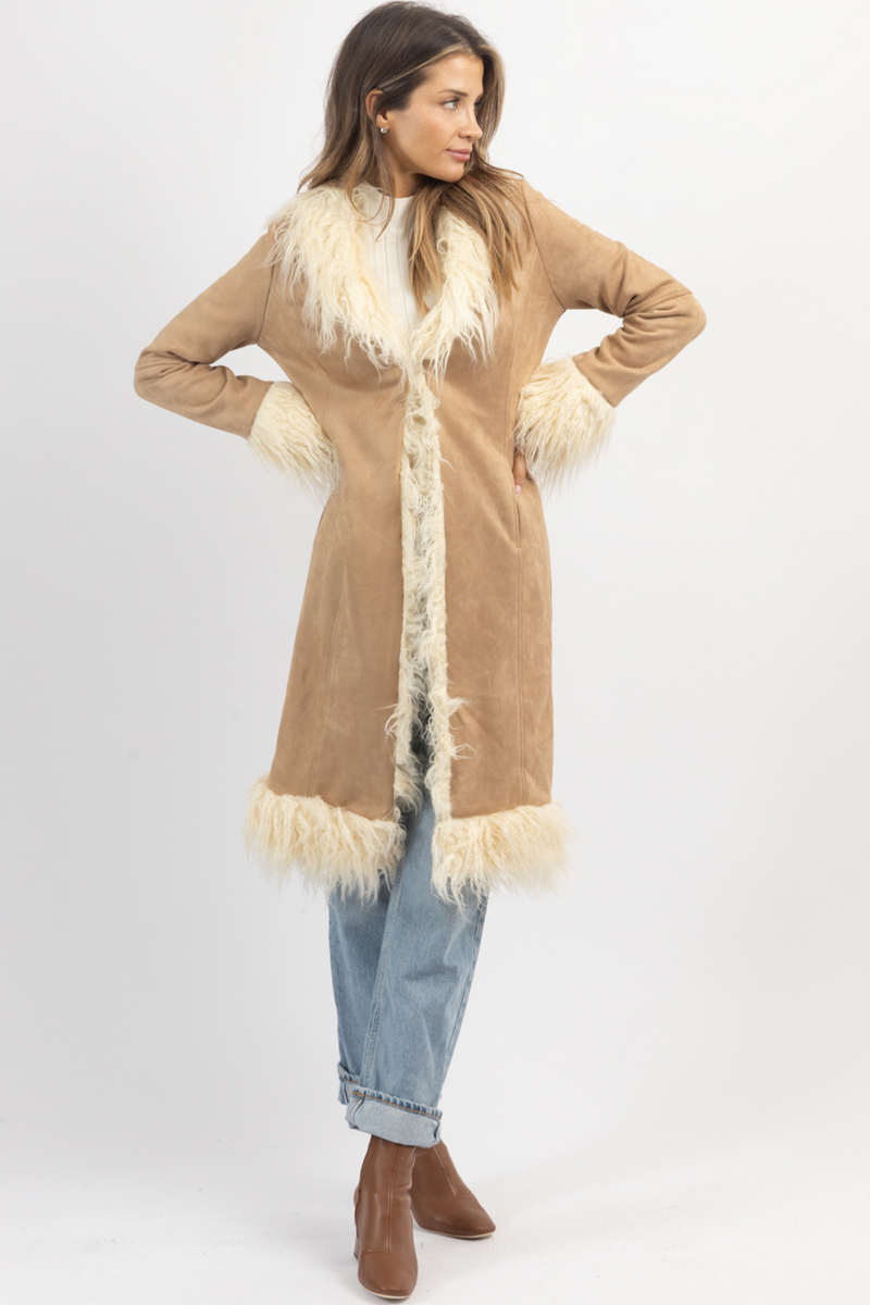 INDI MOCHA FUR COAT