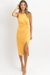 ISLE TANGERINE TWIST MIDI DRESS