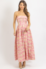 JAIDA PINK JACQUARD DRESS