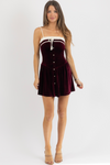 JOSIE VELVET MINI DRESS