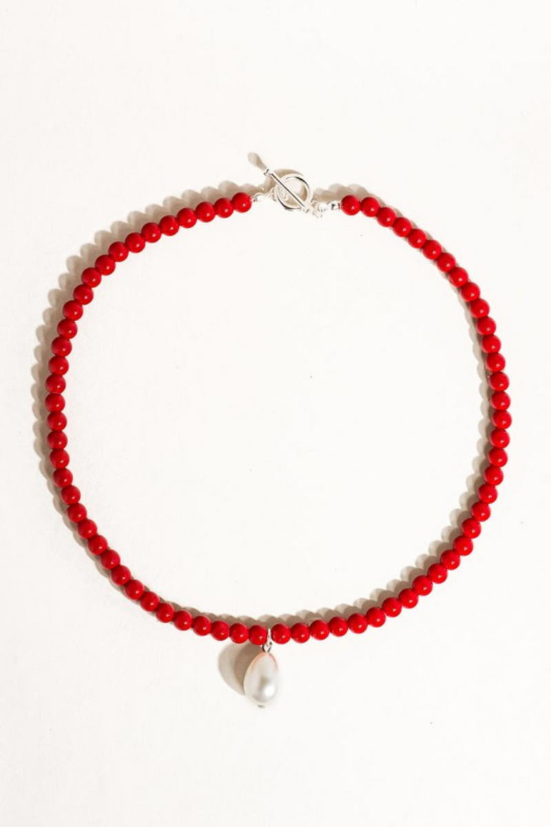 JOYEUX RED BEADED NECKLACE