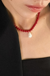 JOYEUX RED BEADED NECKLACE