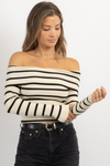 JUPITER CREAM OFF SHOULDER TOP