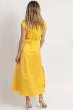 JACEY YELLOW BUTTON DOWN MIDI DRESS *BACK IN STOCK*