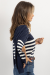 KADE NAVY CONTRAST CARDI SET