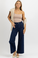 INDIGO DENIM WIDE LEG JEAN