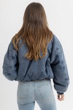 KARINA DENIM BOMBER JACKET