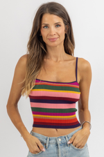 KATHY STRIPED KNIT TANK