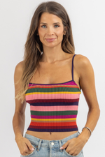 KATHY STRIPED KNIT TANK