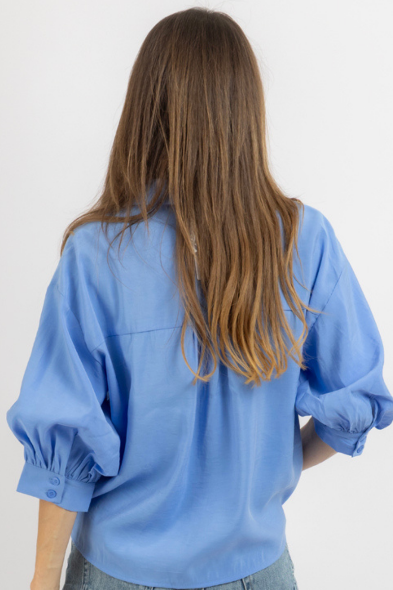 KATIE BLUE BLOUSE